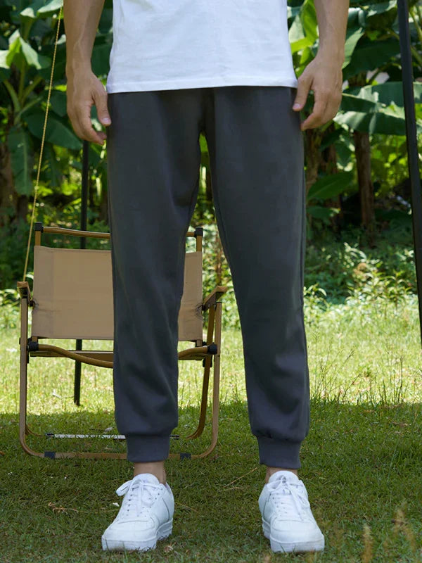 Casual Men's Joggers – Mid Rise Drawstring Fit -Guocali