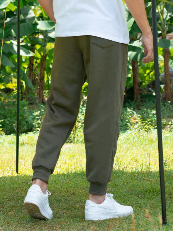 Casual Men's Joggers – Mid Rise Drawstring Fit -Guocali