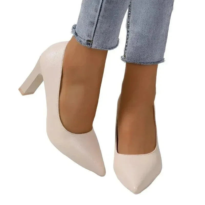 Classic Heel Women Pumps Pointed Toe -Guocali