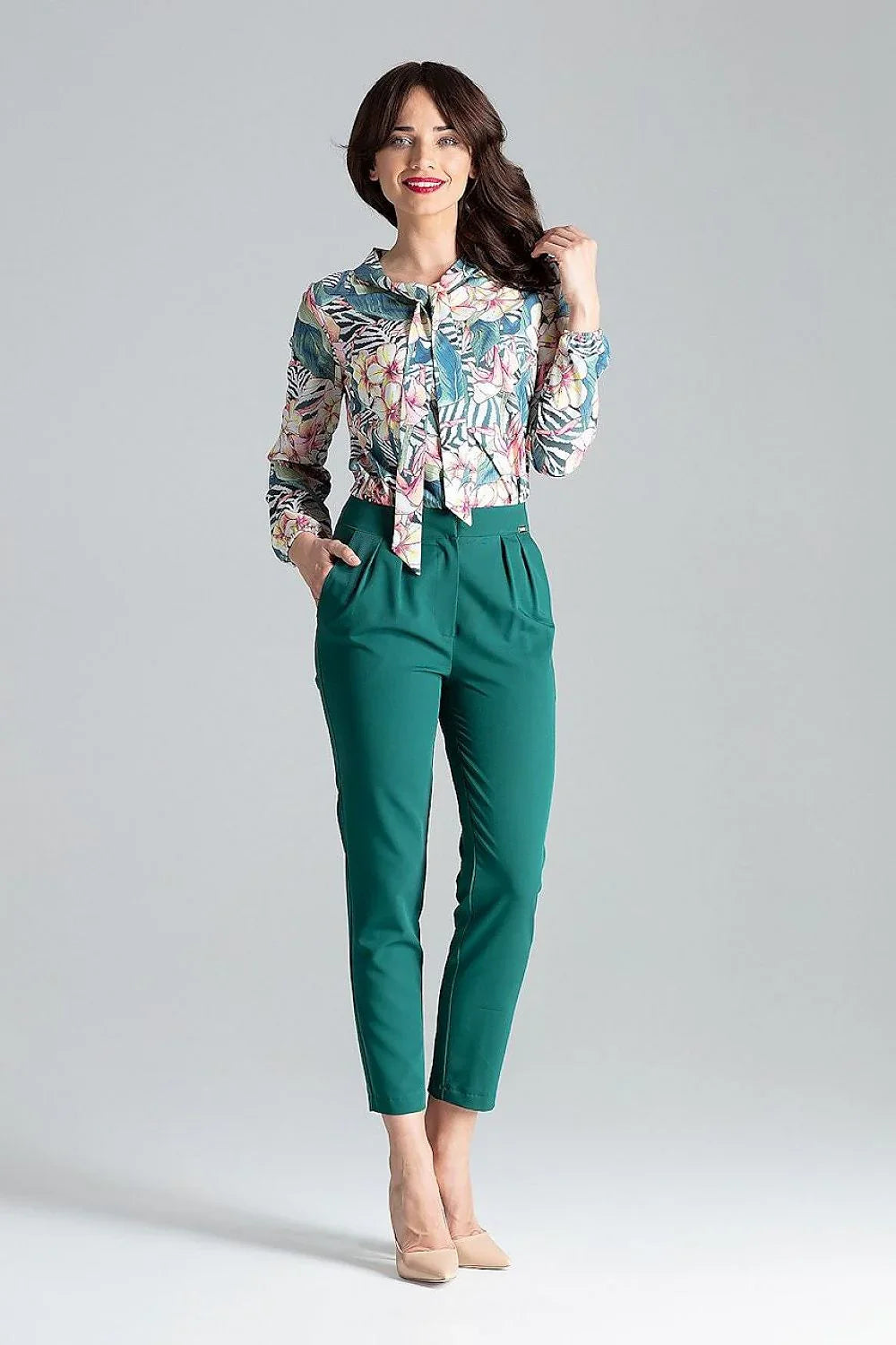 Professional Women Cropped Pants – Mid Rise Slim Fit