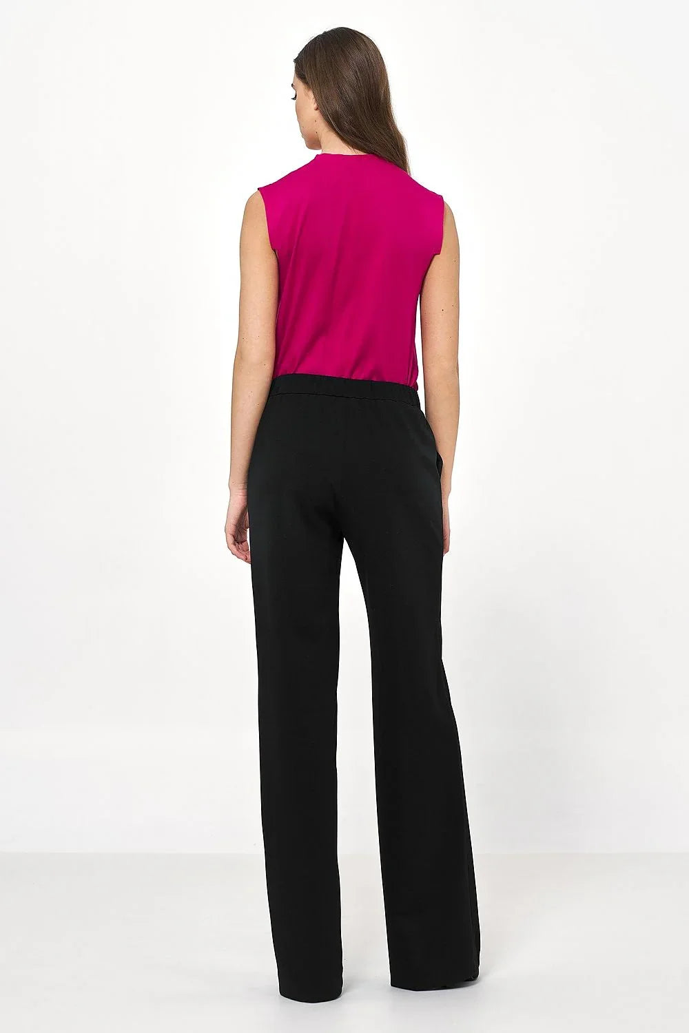 Professional Women Wide-Leg Pants – High-Rise Comfort