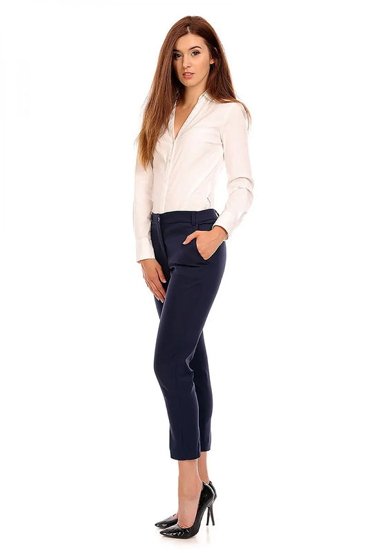 Elegant Women Trousers – High-Rise Tapered Leg -Guocali