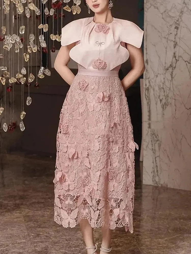 Fairy Style 3D Embroidery Party Dress -Guocali