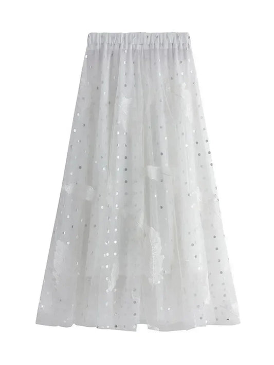 Feather Embroidery Fairy Skirt -Guocali