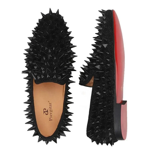 Glamourous Spiked Loafers for Women -Guocali