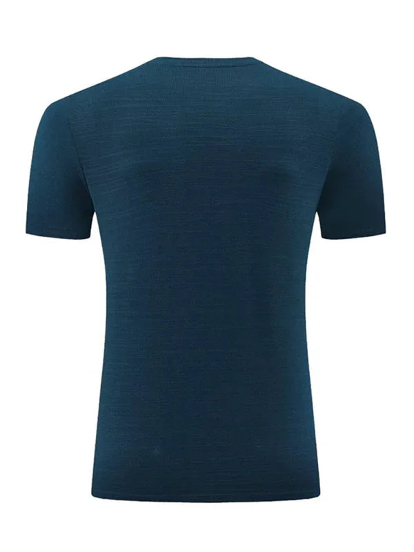 Men Round-Neck Short-Sleeves T-Shirt – Moisture-Wicking - Black