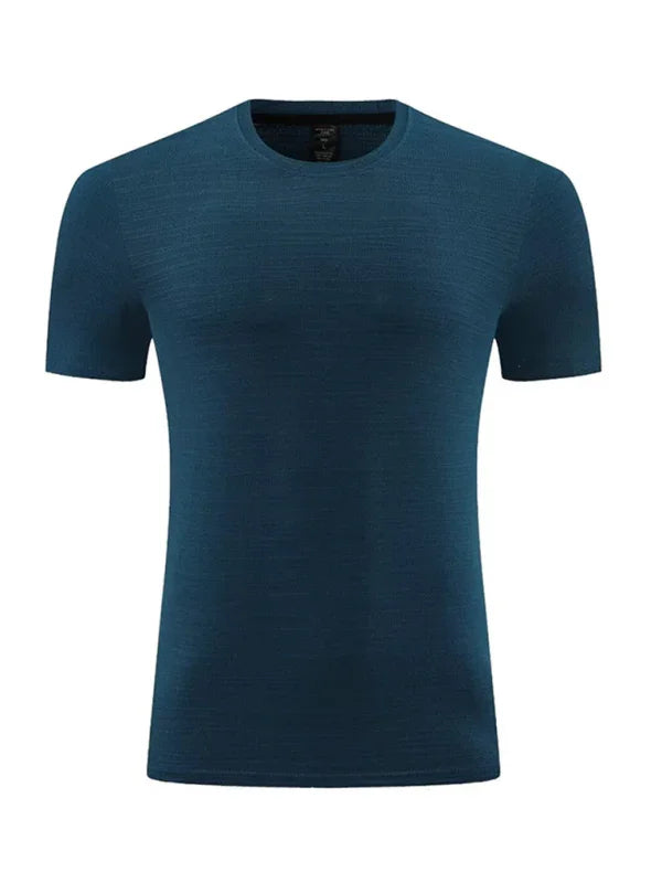 Men Round-Neck Short-Sleeves T-Shirt – Moisture-Wicking - Black