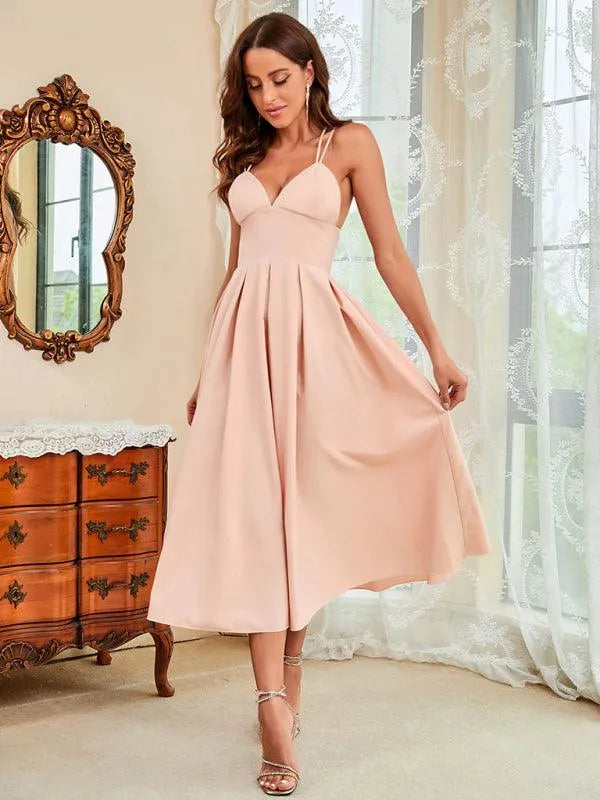 Ladies Strap Summer Dress -Guocali