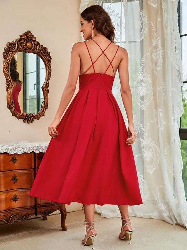 Ladies Strap Summer Dress -Guocali