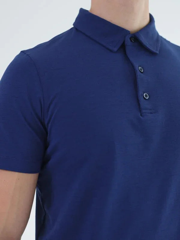 Men Casual Short Sleeves Polo Shirt – Breathable - Black -Guocali