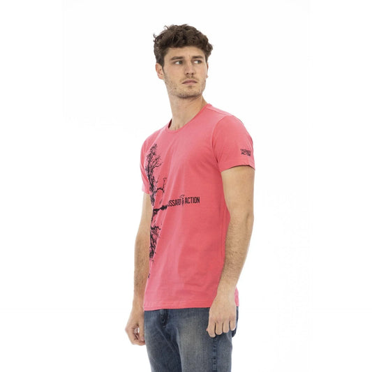 Men Crew-Neck Short-Sleeves T-Shirt – Breathable - Pink -Guocali