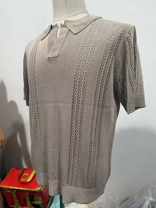 Men Short Sleeves Polo Shirt – Stretchable - White -Guocali