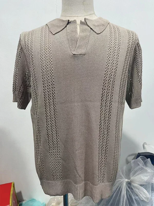Men Short Sleeves Polo Shirt – Stretchable - White -Guocali