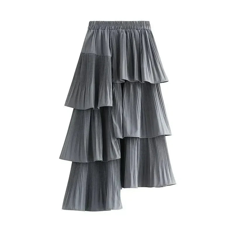 Pleated Skirt Fashion Irregular Ruffled Edges -Guocali