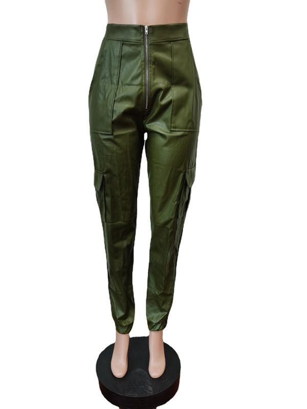 Chic Women's Cargo Pants – High-Waist Stretchable Fit