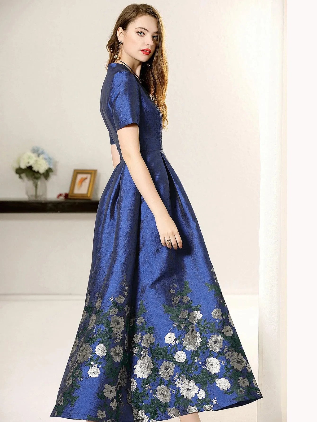 Summer Jacquard Luxury Maxi Dress -Guocali
