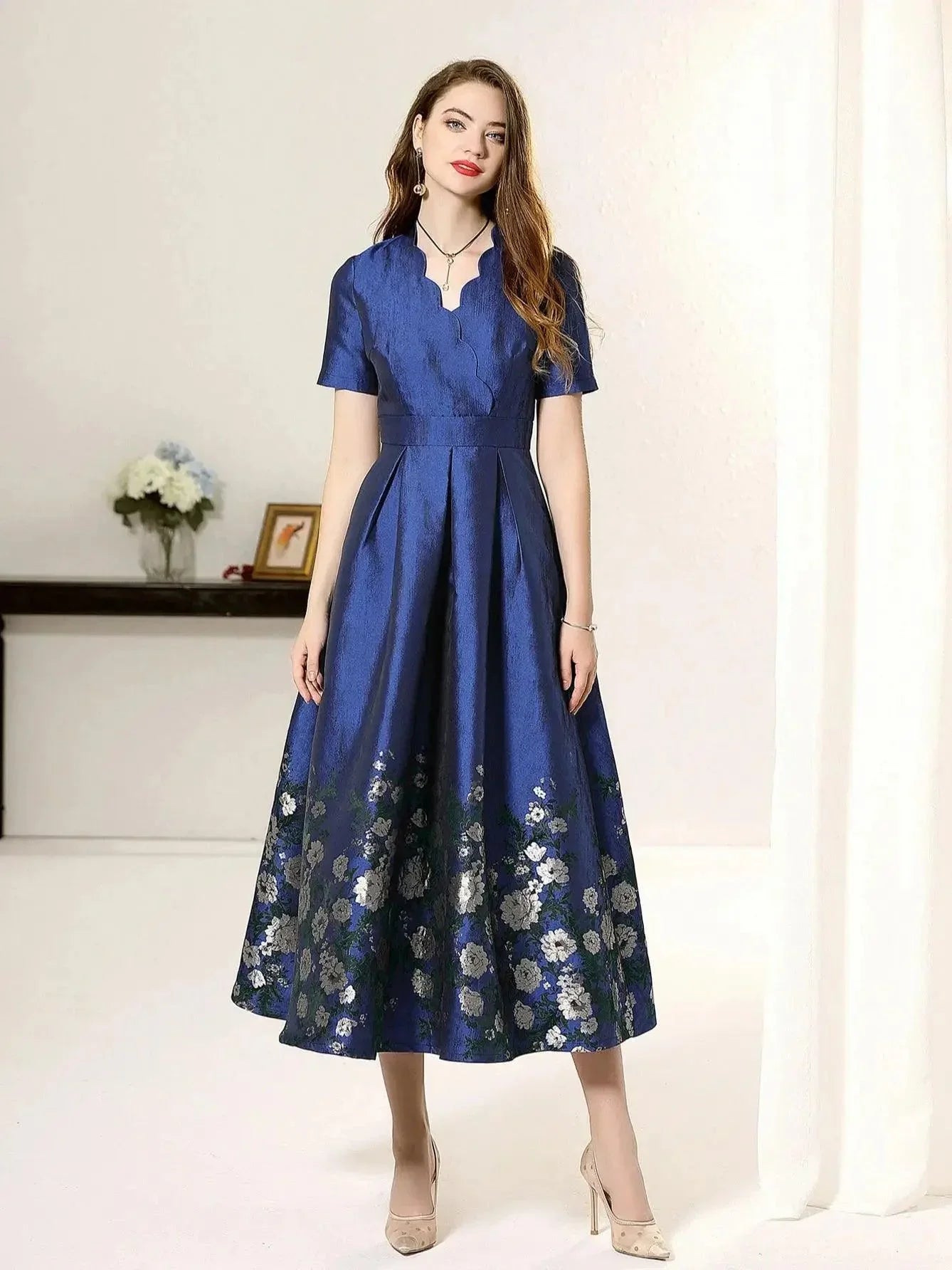 Summer Jacquard Luxury Maxi Dress -Guocali