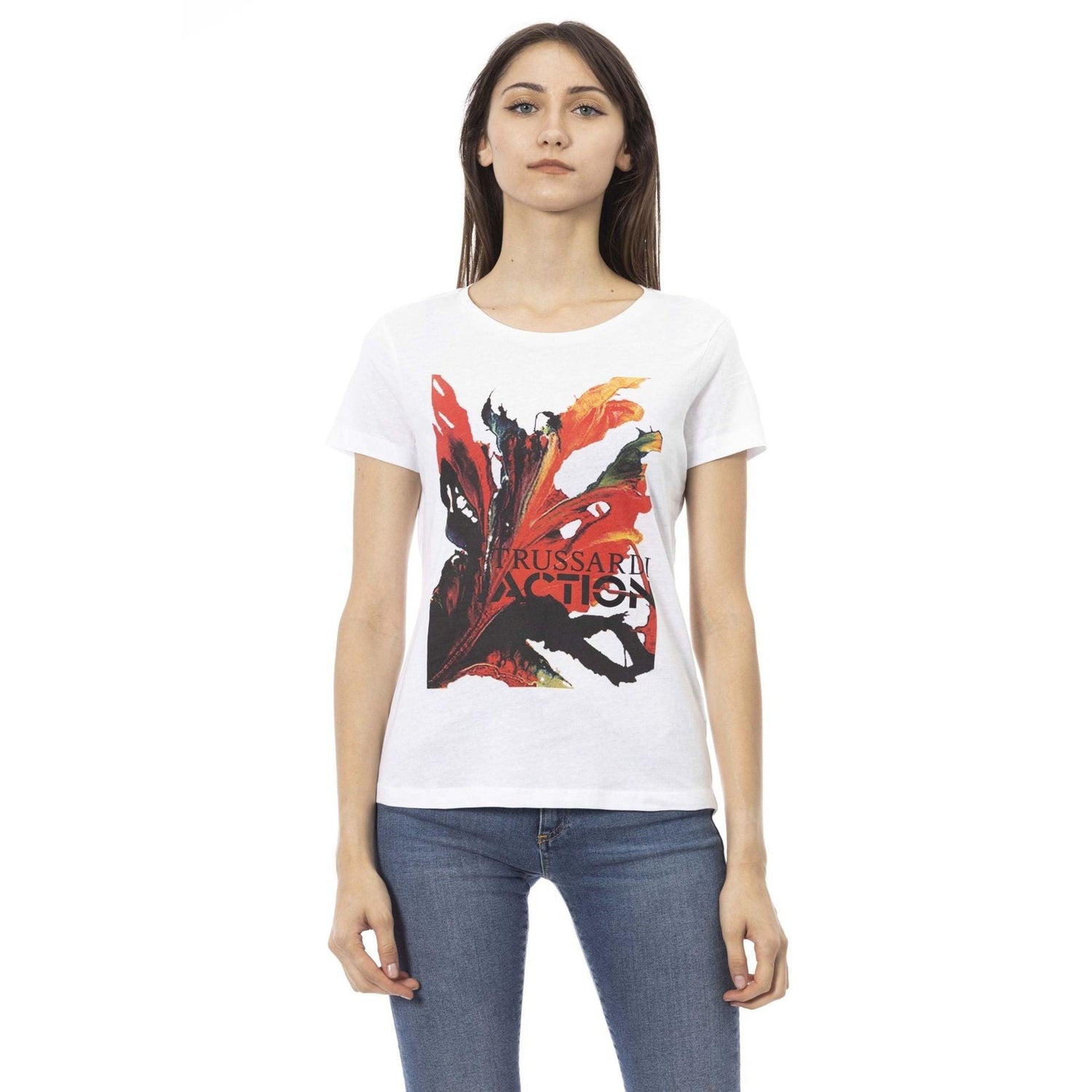 Trussardi Action Women T-Shirts - White Brand T-shirts - T-Shirt - Guocali
