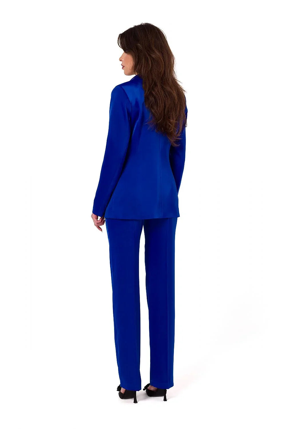 Women Blazer - Lightweight - 1-Button - Blue -Guocali