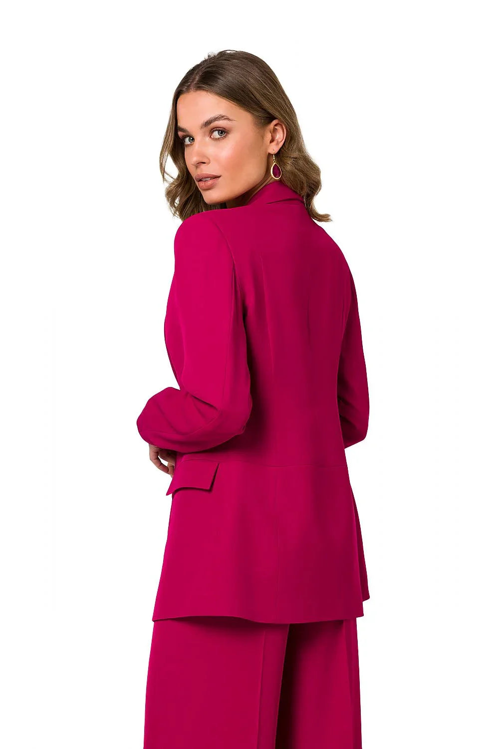 Women Blazer - Lightweight - Slip-On - Purple -Guocali