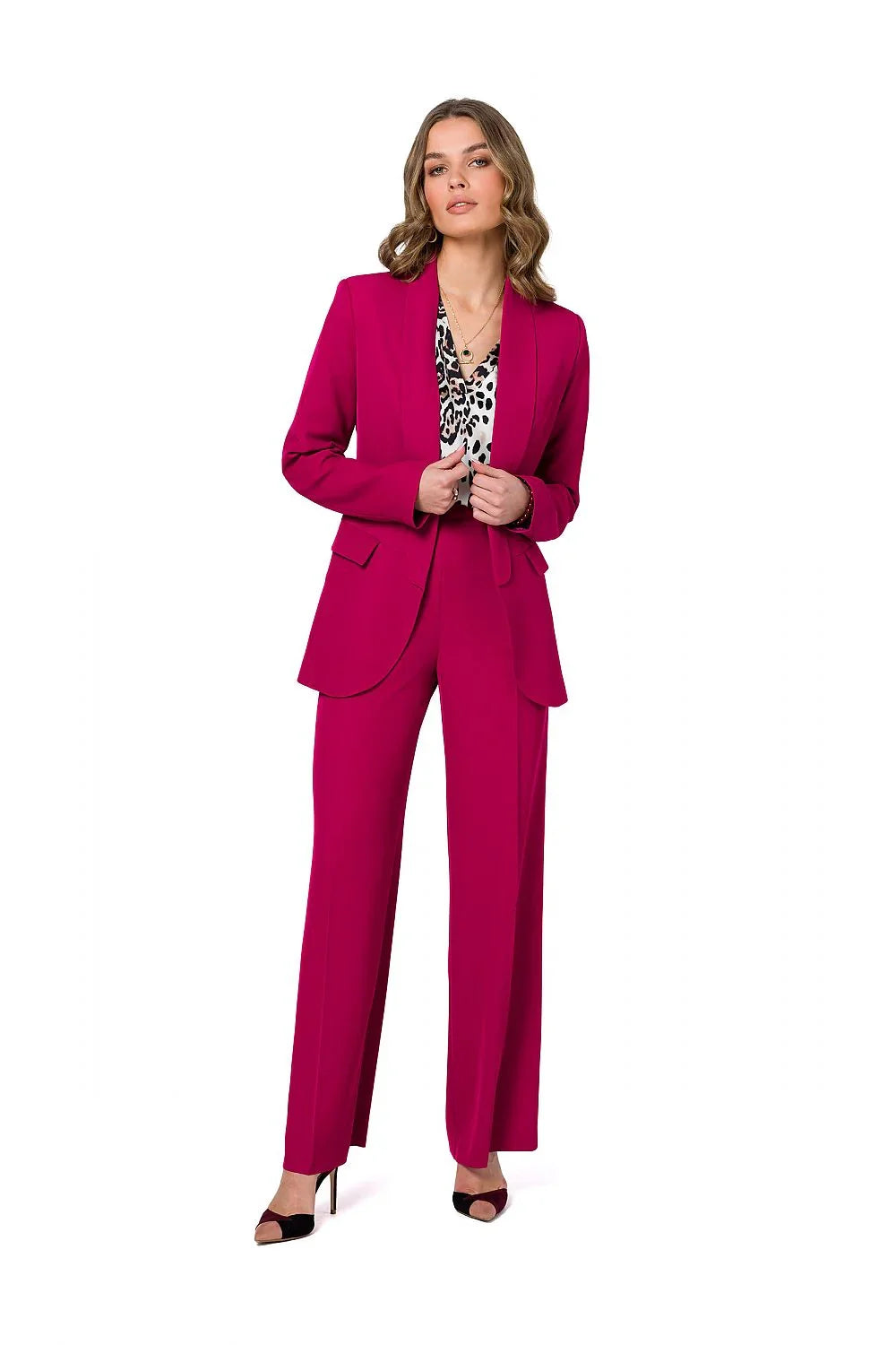 Women Blazer - Lightweight - Slip-On - Purple -Guocali