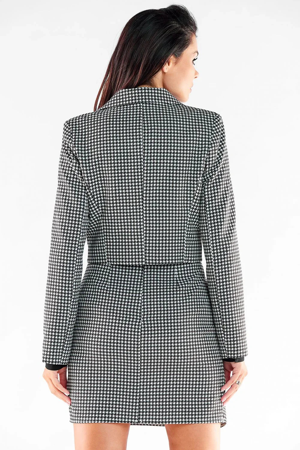 Women Blazer - Stretchable - Button - Black, White -Guocali