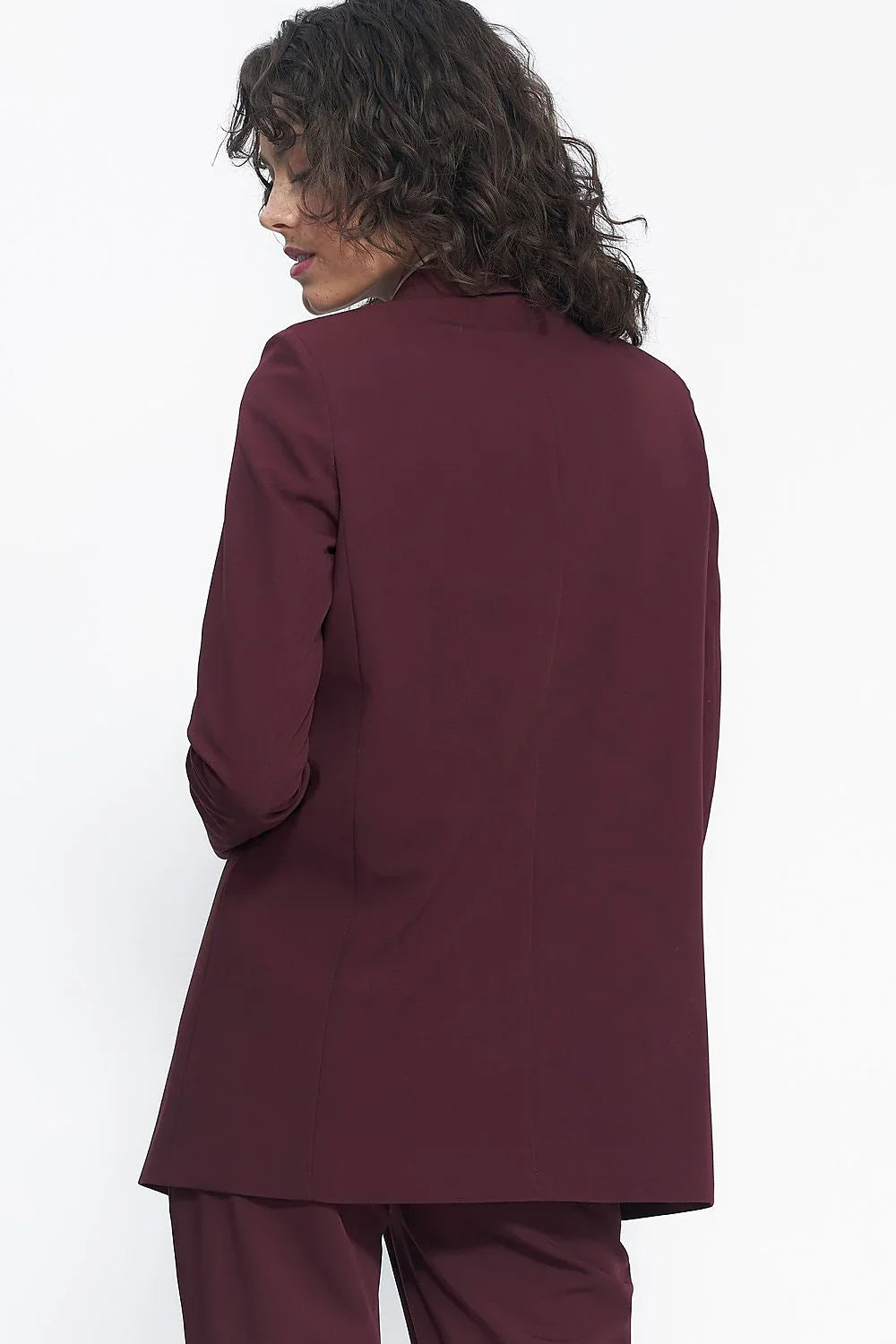 Women Blazer - Stretchable - Button - Red -Guocali