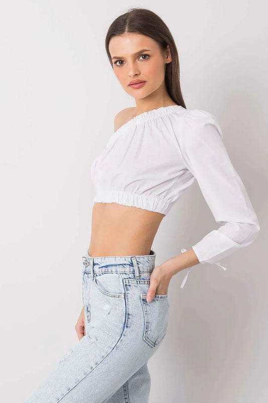 Women Blouse – Breathable – Short Sleeve - White -Guocali