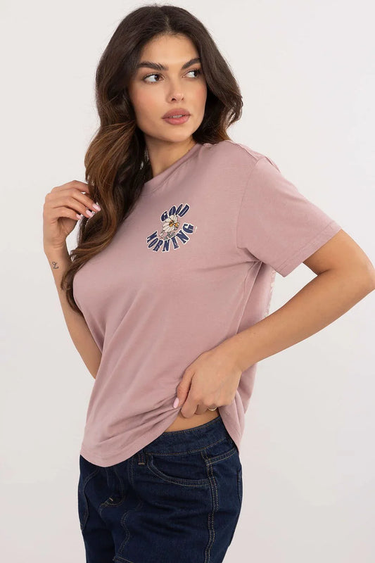 Women Crew-Neck Short-Sleeves T-Shirt – Breathable - Pink -Guocali