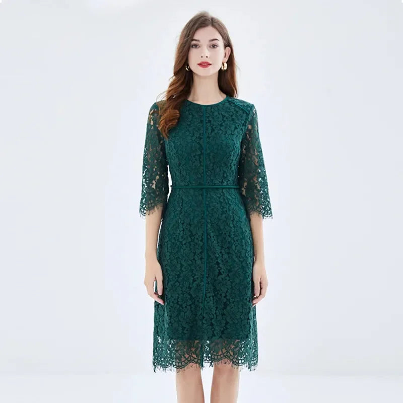 Women’s Slim Medium Length Hip Dress -Guocali