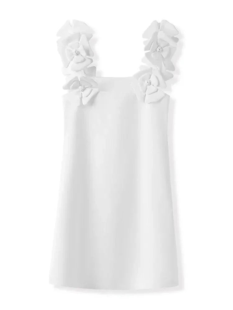 3D Flower Short Party Dress -Guocali