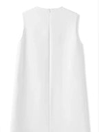 3D Flower Solid Sleeveless Party Dress -Guocali