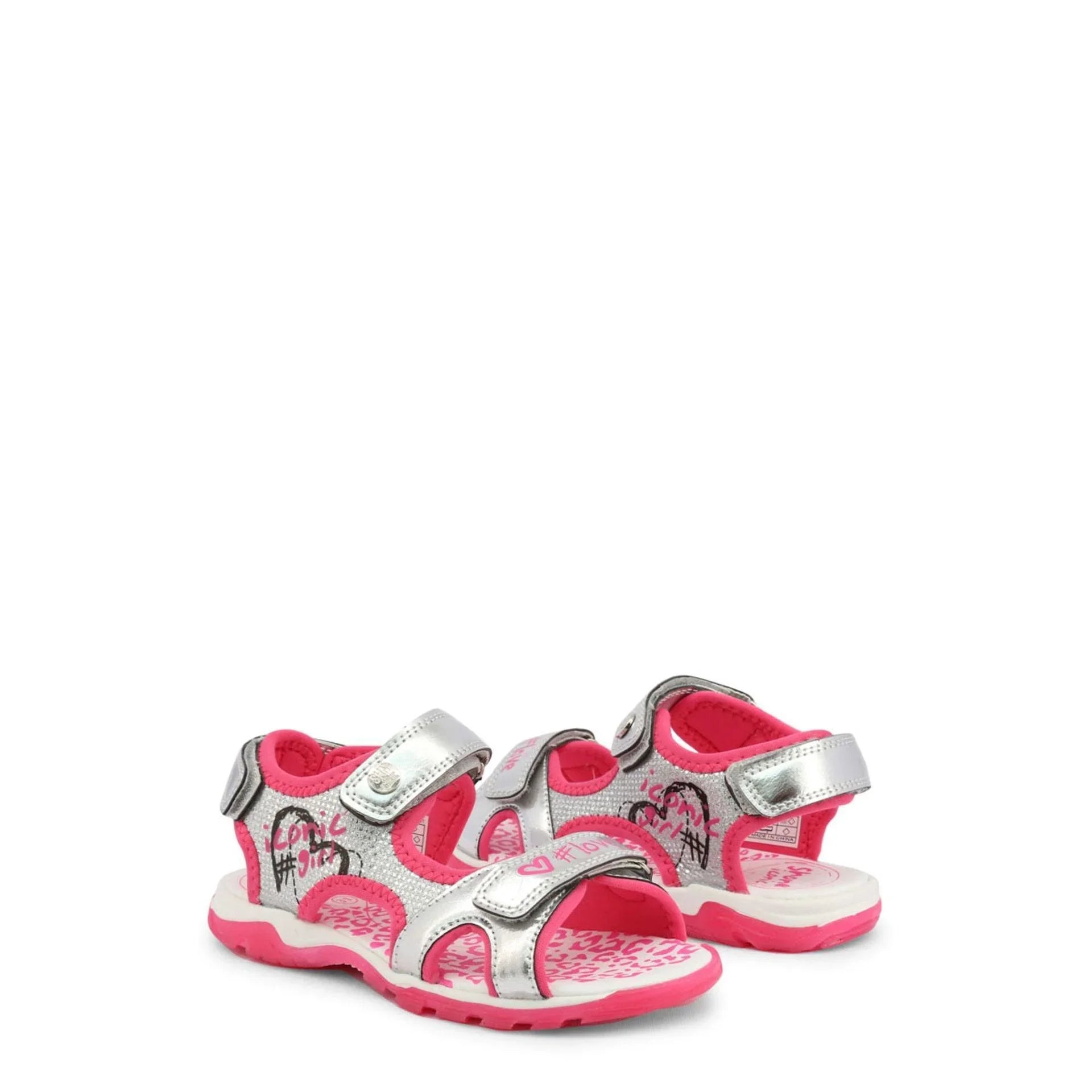 Girls Graphic Print Velcro Summer Sandals
