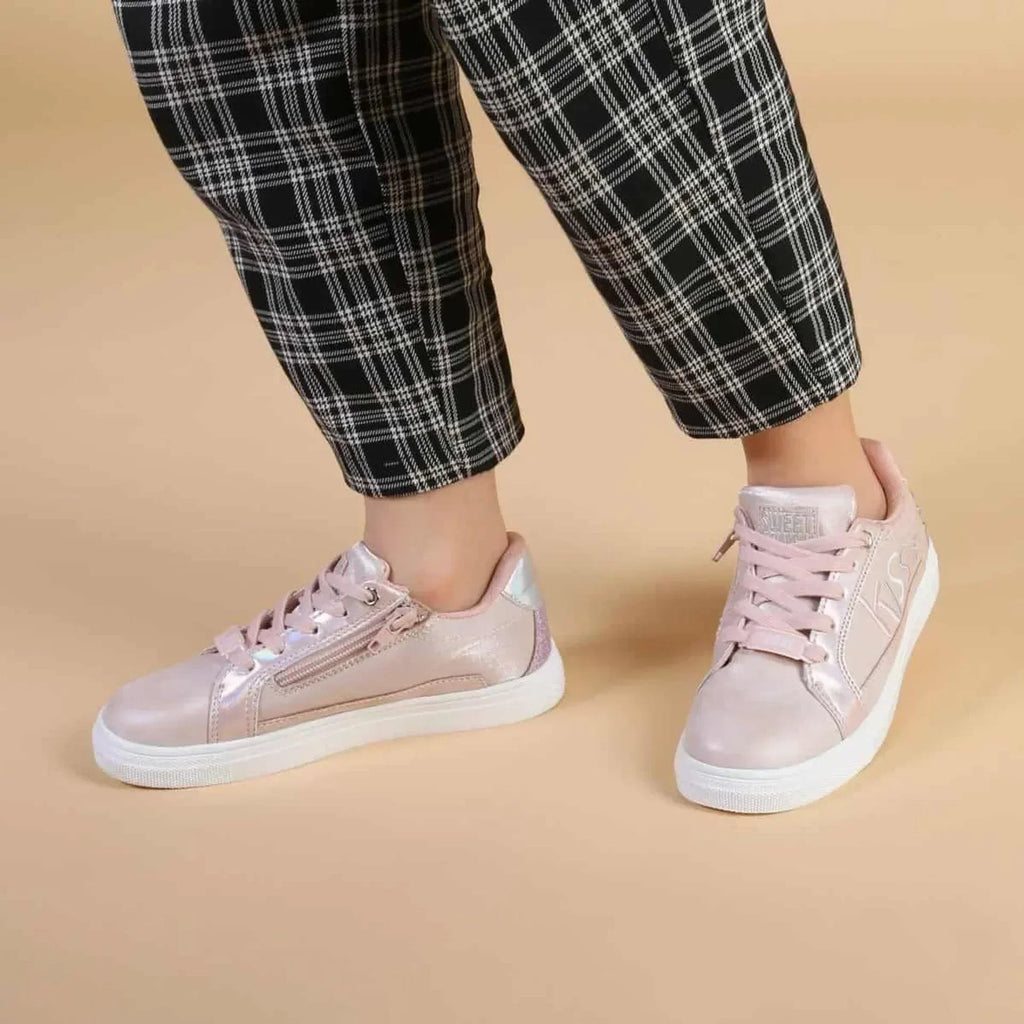 Girls Sneakers - Platform Low-Top Sneakers Shoes