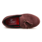 Kids Casual Tassel Dress Loafers - Slip-On Flat Slip-On Shoes