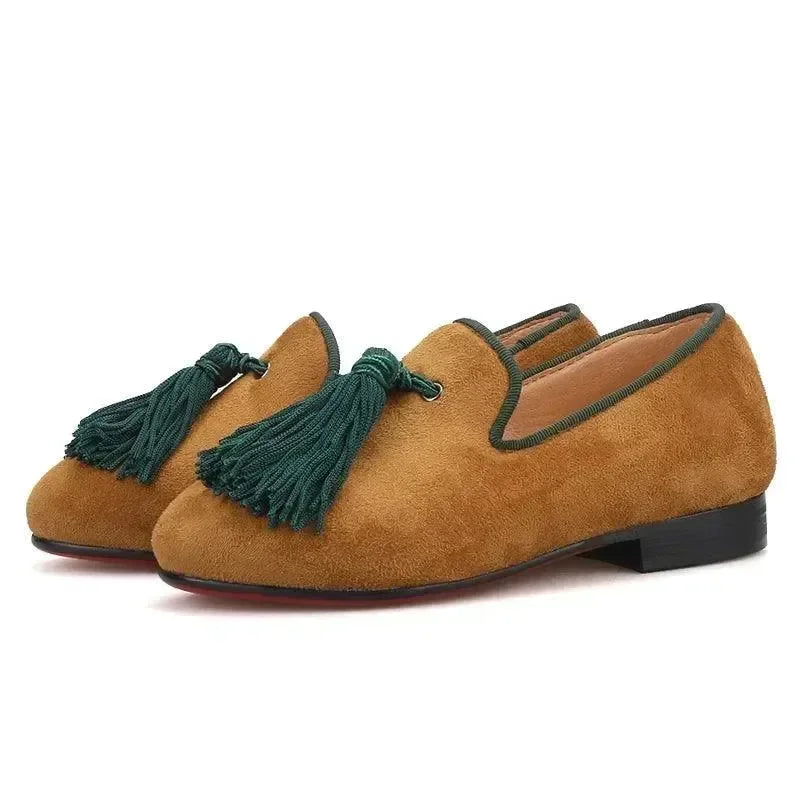 Kids Casual Tassel Loafers - Slip-On Flat Shoes