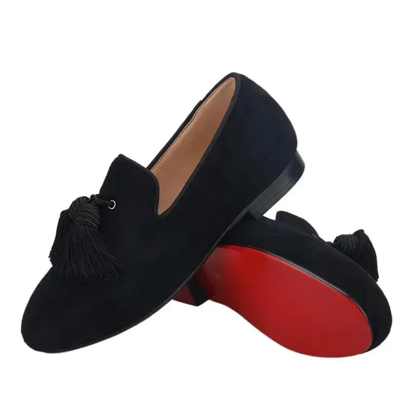 Kids Tassel Dress Loafers - Slip-On Flat Formal Dress Shoes