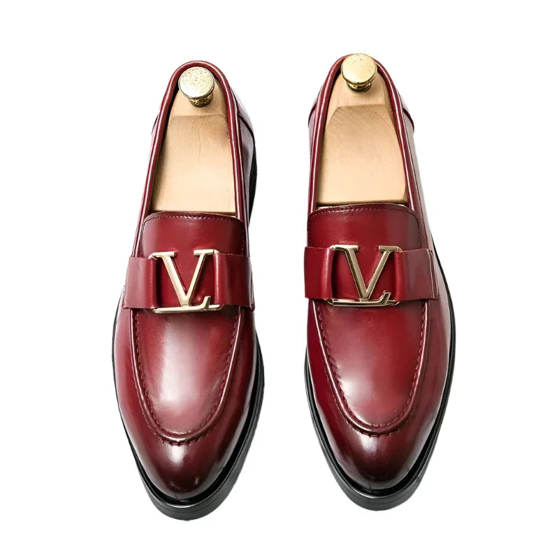 Men Casual Dress Horse Bit Loafers - Slip-On Spring-Autumn Shoes
