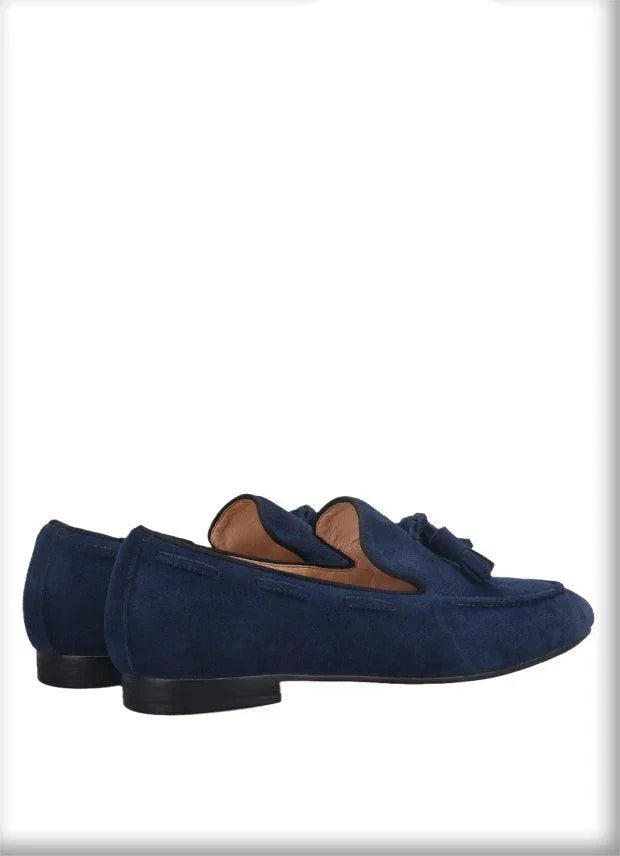 Men Casual Tassel Dress Loafers - Slip-On Flat Formal Dress Shoes