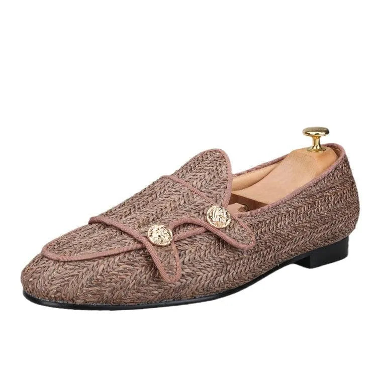 Men Dress Loafers - Buckles Monk Strap Formal Dress Shoes