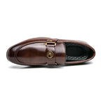 Men Horse Bit Dress Loafers - Slip-On Formal Dress Shoes