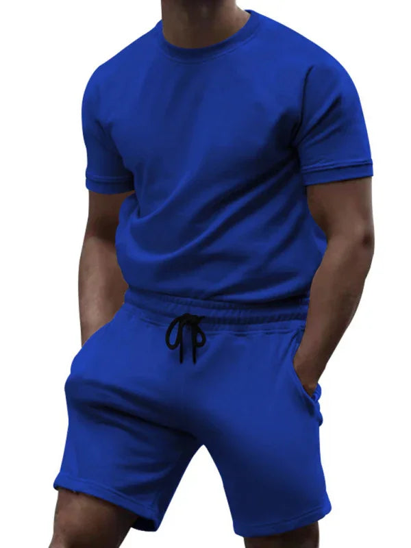 Men’s Casual T-Shirt and Shorts Two Piece Set