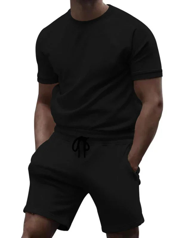 Men’s Casual T-Shirt and Shorts Two Piece Set