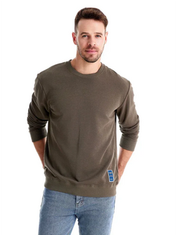 Men's sweatshirt Crew Neck Relaxed Fit Cotton Blend – main view