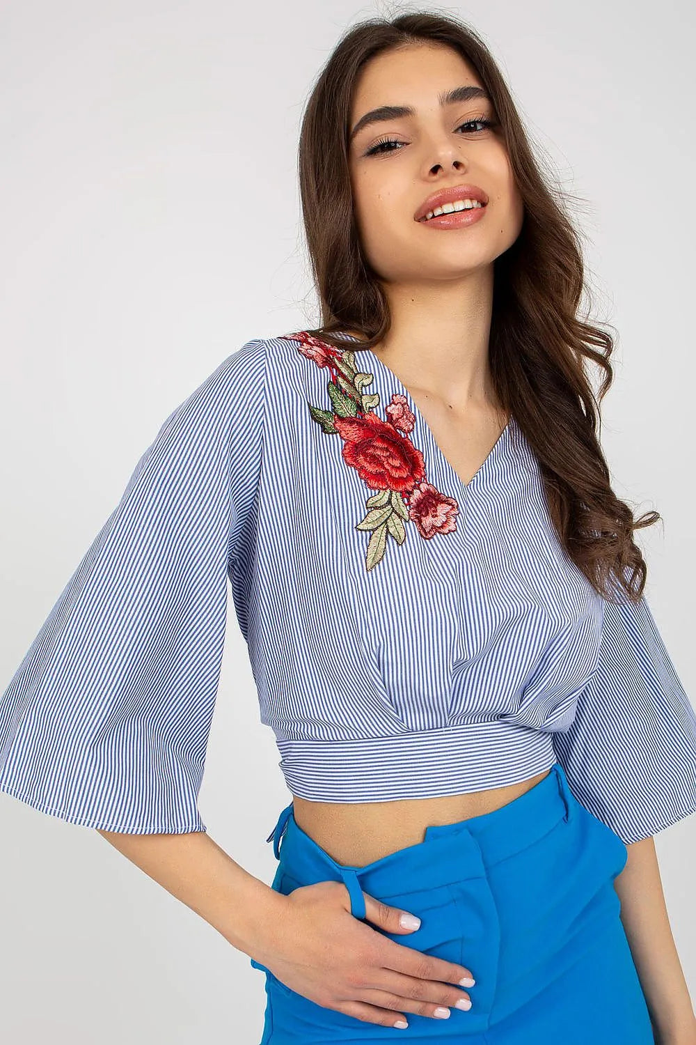Women Blouse – Breathable – Three-Quarter Sleeve - Navy