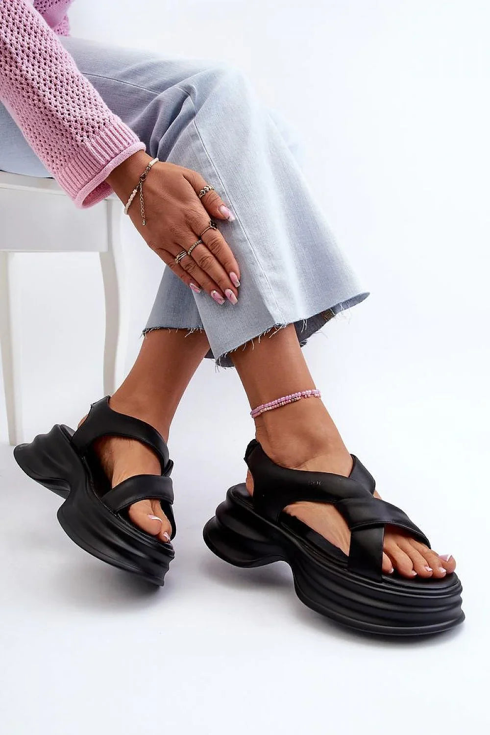 Women Bold High Platform Sandals