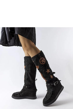 Women Buskin Boots - High Block Shoes - Guocali