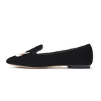 Women Casual Smoking Loafers - Slip-On Flat Shoes