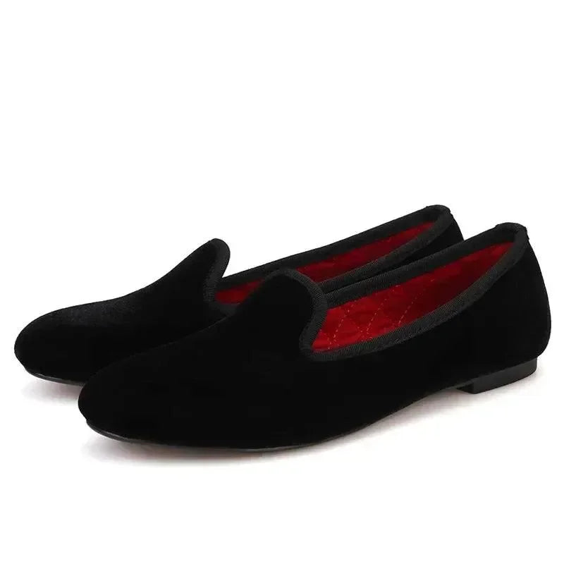 Women Casual Smoking Slipper Loafers - Slip-On Flat Shoes