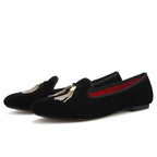 Women Dress Tassel Slipper Loafers - Slip-On Flat Formal Dress Shoes
